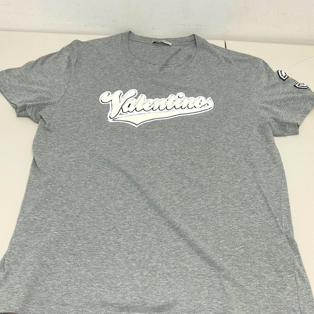 Valentino logo appliqué grey Xl t shirt